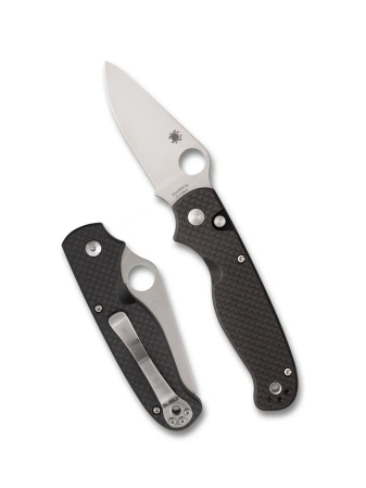 Spyderco ButtonUp Knife Carbon Fiber, Black 8Cr13MoV by Eric Glesser (C275CFPBK)
