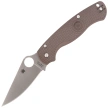 Spyderco Para Military 2 Sprint Run Knife Lightweight Brown FRN, Stonewashed CPM 15V by Sal, Eric Glesser (C81PBN15V2)