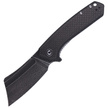 CIVIVI Knife Mini Bullmastiff Twill Carbon Fiber / Black G10, Black Damascus (C2004DS-1)