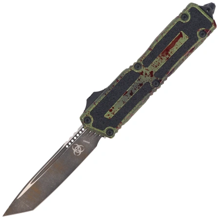 Microtech Scarab II Gen III T/E Signature OTF Knife Outbreak Aluminum, Outbreak M390MK by Tony Marfione (1279-1OBS)