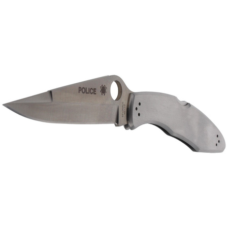 Spyderco Police Model Stainless Steel PlainEdge Knife (C07P)