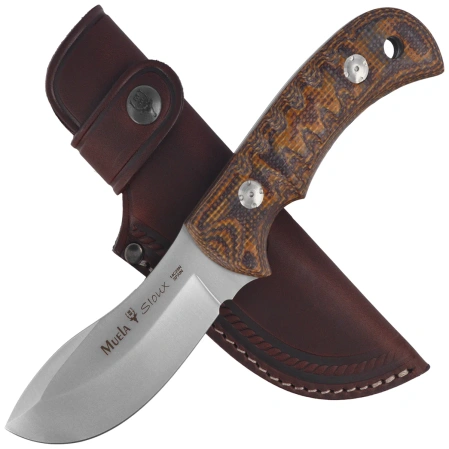 Nóż Muela Sioux-10J Brown-Mustard Jute Micarta, Satin 14C28N