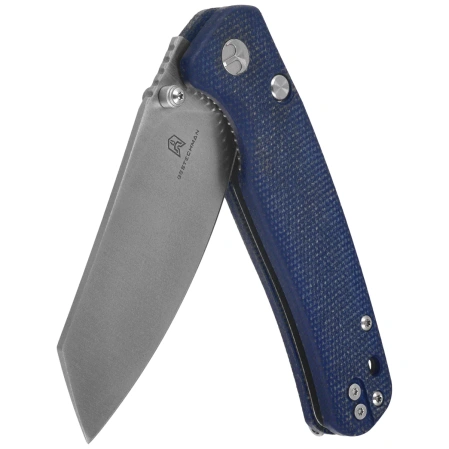 Nóż składany Bestechman Cicada's Wing-TL Blue Canvas Micarta, Satin 10Cr15CoMoV (BMK24-M-1)