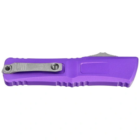 Microtech Combat Troodon Gen III S/E OTF Knife Purple Aluminum, Apocalyptic M390MK by Tony Marfione (1143-10APPU)
