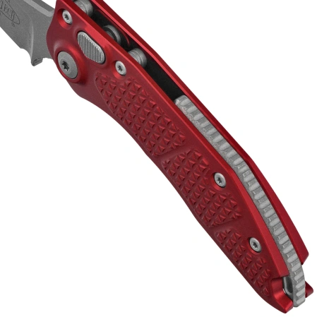 Nóż automatyczny Microtech Stitch-A S/E Merlot Aluminium, Apocalyptic M390MK by Borka Blades and Tony Marfione (169-10APMR)