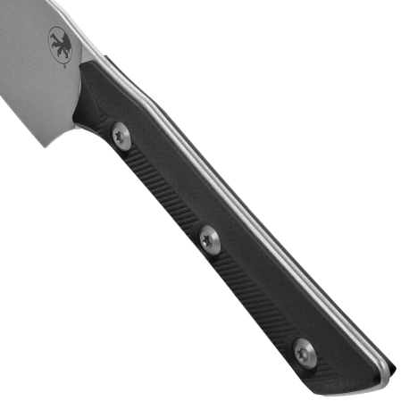 Microtech Santoku 4.2'' Kitchen Knife Black G10, Stonewashed M390MK (3300-10BK)
