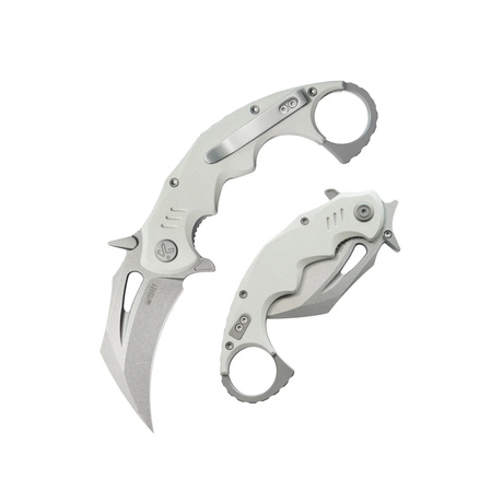Nóż składany Kubey Mini Wrath White G10, Beadblasted 14C28N (KU262K)