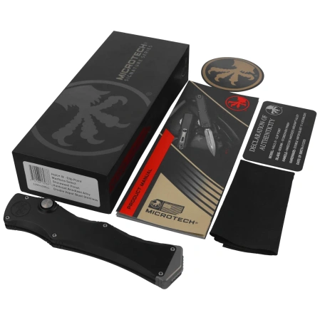 Nóż automatyczny OTF Microtech Halo Gen IV S/E Marfione Select Black Aluminium, Stonewashed M390MK by Tony Marfione (1150-10MS1)