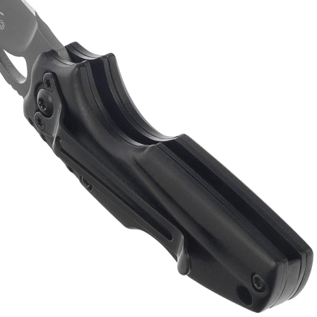 K25 Folding Knife – Black Aluminum, Titanium-Coated 7Cr17MoV (18775)