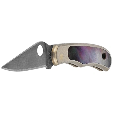 Nóż składany Spyderco Bug Nickel Silver/Abalone, Satin 12C27 (C133AP)
