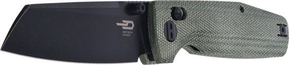 Nóż składany Bestech Slasher Green Micarta, Black Stonewashed D2 (BG56B-2)
