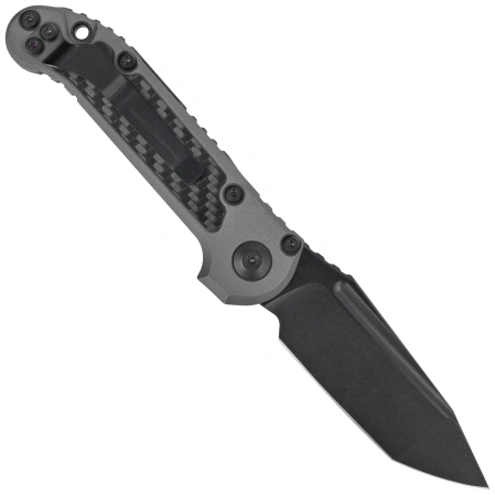 Nóż automatyczny Microtech LUDT Gen III T/E Signature Natural Clear Aluminium/Carbon Fiber, Black DLC M390MK by Tony Marfione (1136-1DLCTNCCFIS)
