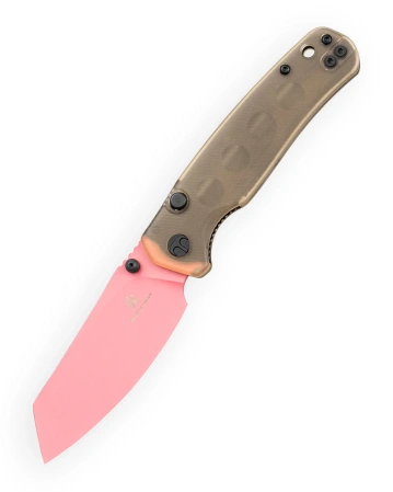 Nóż składany Bestechman Cicada's Wing-TL Clear Ultem, Pink 10Cr15CoMoV (BMK24J)
