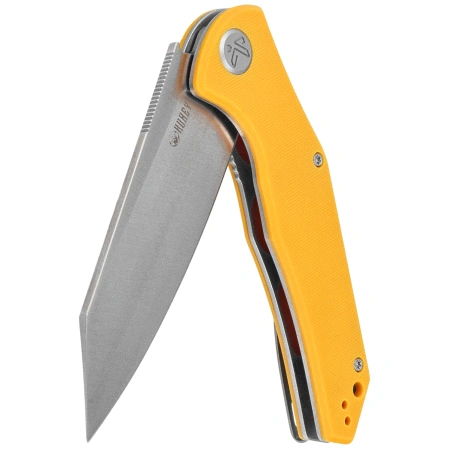 Nóż składany Kubey Flash KU158N, Yellow G10, Satin San Mai M2