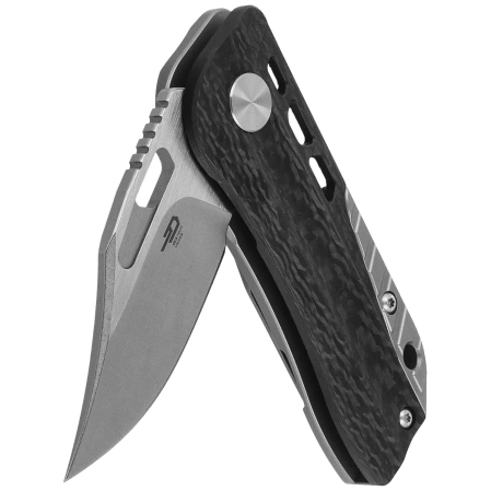 Nóż składany Bestech Engine Bowie Carbon Fiber/Colorful Flamed Titanium, Bead Blasted/Satin CPM S35VN (BT1806D)