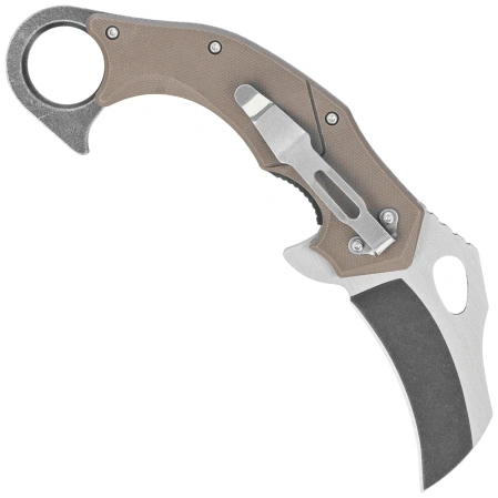 Maserin Karambit Knife Brown G10, Stonewashed 420 (42013G10M)
