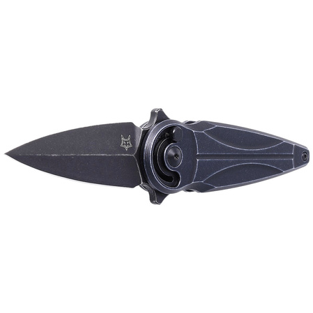 FOX Knife Saturn Black Aluminium, Stone washed N690Co by Denis Simonutti (FX-551 ALB)