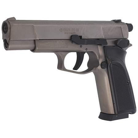 Zestaw wiatrówkowy 01: pistolet Voltran Ekol ES 66 Fume 4.5 mm, 1500 BBs, 10 kapsuł CO₂, 100 tarcz