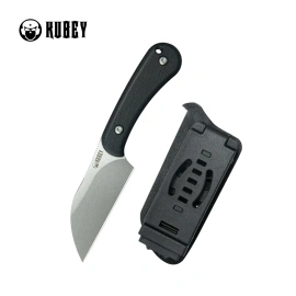 Kubey Knife Rock Hopper Black G10, Beadblasted 14C28N by Scott Halpern (KU412A)
