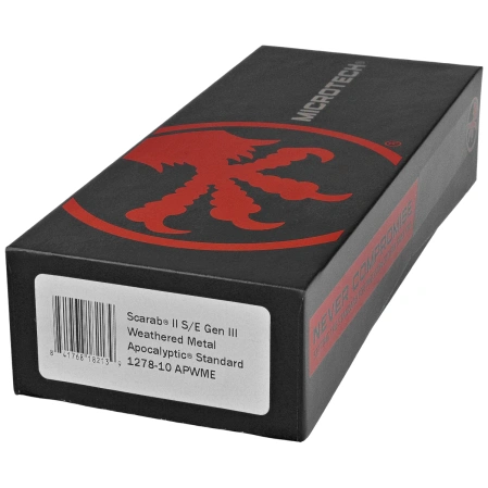 Nóż automatyczny OTF Microtech Scarab II Gen III S/E Weathered Metal Aluminium, Apocalyptic M390MK by Tony Marfione (1278-10APWME)