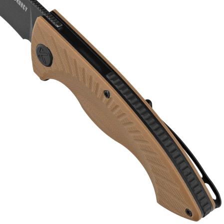 Nóż składany Kubey Timberwolf Tan G10, Blackwashed 14C28N (KU208H)