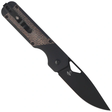 Kizer Militaw Knife Black G10 / Green Micarta, Black Nitro-V by Jonathan Styles (V3634A1)