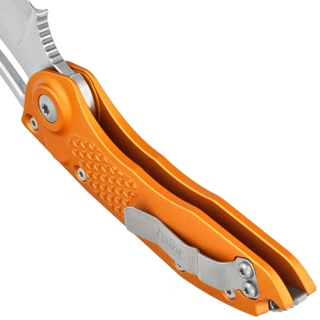 Microtech Stitch-A S/E Automatic Knife Orange Tangerine Tri-Grip Aluminum, Stonewashed by Borka Blades and Tony Marfione (169-10OT)