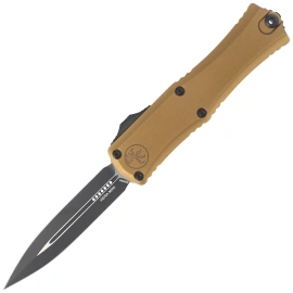 Nóż automatyczny OTF Microtech Hera II Mini D/E Tan Aluminium, Black M390MK by Tony Marfione (1702M-1TA)