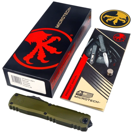 Nóż automatyczny OTF Microtech Ultratech Gen III ZBP Bayonet OD Green Aluminum, Black M390MK by Tony Marfione (1120-1OD)