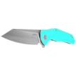 Kubey Flash KU158M Knife , Light Blue G10, Satin San Mai M2