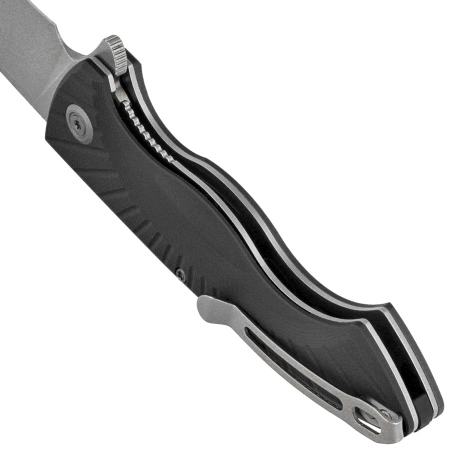 Nóż składany Kubey Timberwolf KU208D Black G10, Stonewashed 14C28N