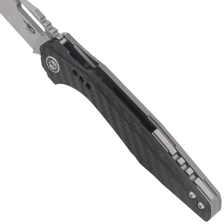 Nóż składany Bestech Malware Grey Titanium/Carbon Fiber, Stonewashed/Satin CPM S35VN by Todd Knife and Tool (BT1902C)