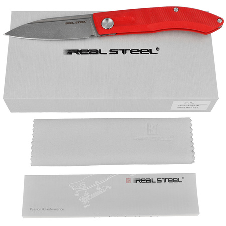 Nóż składany Real Steel Stella Red G10, Greywash VG-10 by Poltergeist Works (7053)