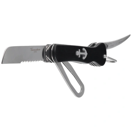 Nóż składany żeglarski Third Decor Habitat N203 Ebony Wood, Polished 440 (TK-N203)