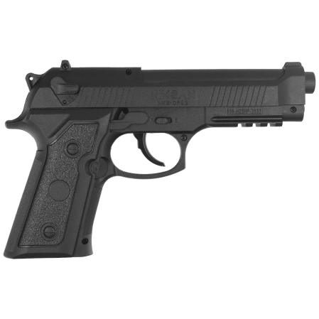 Airgun Set 62: Niksan Defence NKS CP92 Black 4.5 mm Air Pistol, 1400 BBs, 10 CO₂ Cartridges, 100 Targets
