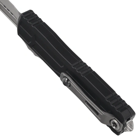 Nóż automatyczny OTF Microtech Ultratech Gen III EX-ZBP Bayonet Signature Black Aluminium, Stonewashed M390MK by Tony Marfione (1120EX-10S)