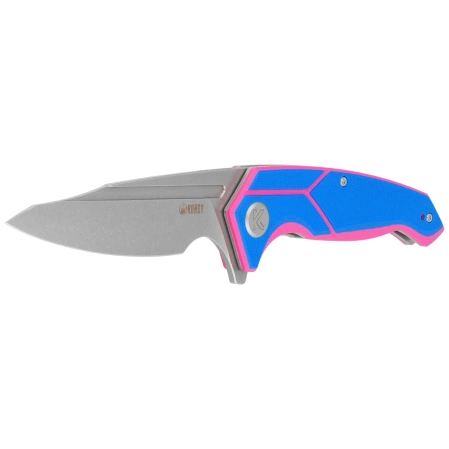 Nóż składany Kubey RBC-1 Blue / Pink G10, Stonewashed 14C28N by Sherif Manganas (KU373C)