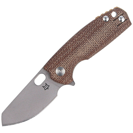 Nóż składany Fox Baby Core Natural Micarta, Stonewashed M390 by Jesper Voxnæs (FX-608 MC)