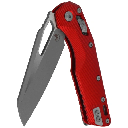 Nóż składany Microtech MSI S/E Red Fluted Aluminium, Apocalyptic M390MK by Tony Marfione (210-10APFLRD)