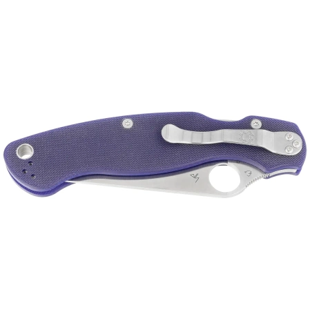 Spyderco Military 2 Knife Dark Blue G10, Satin CPM S110V by Sal, Eric Glesser (C36GPDBL2)