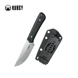 Kubey Knife Thorn Black G10, Beadblasted 14C28N by Scott Halpern (KU413A)