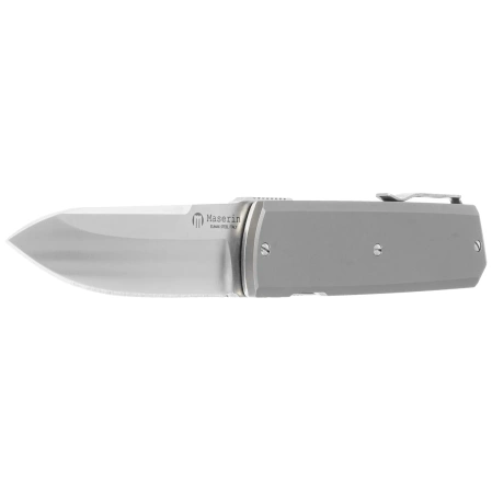 Maserin Silver 410/T Knife Grey Titanium, Satin Elmax by Bruno Bruna