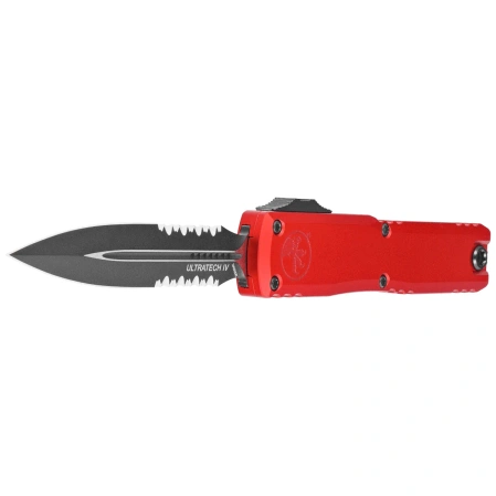 Nóż automatyczny OTF Microtech Ultratech Gen IV D/E Red Aluminium, Black Cerakote P/S M390MK by Tony Marfione (11224-2 RD)