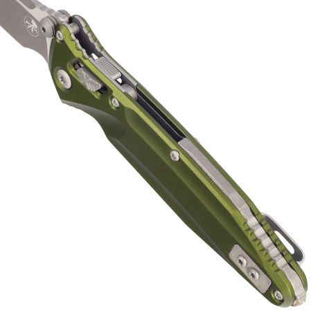 Microtech Socom Delta Ram-Lok S/P-M OD Green Aluminum, Apocalyptic M390MK by Tony Marfione (159RL-10APOD)