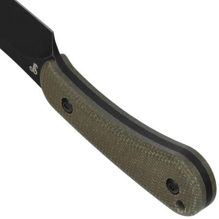 Nóż Kubey Rock Hopper Green Micarta, Blackwashed 14C28N by Scott Halpern (KU412F)