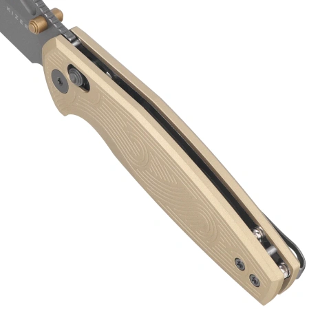 Nóż składany Kizer Khamsin Sand Aluminium, Gray PVD / Stonewashed Nitro-V by Maksim Epifantsev (V3791A1)