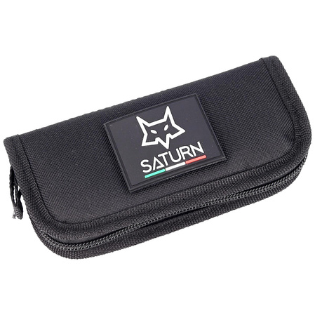 FOX Saturn Knife Black Aluminium, Stone washed N690Co by Denis Simonutti knife (FX-551 ALG)