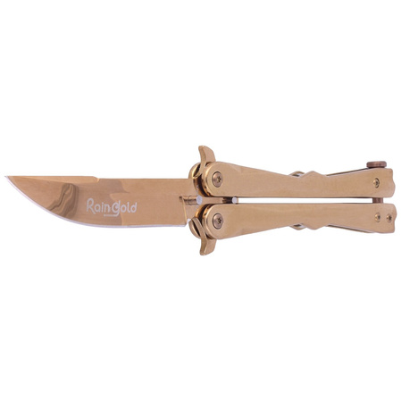 Martinez Albainox Balisong Knife RainGold Steel, RainGold 3Cr13Mov (02165)