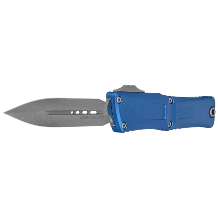 Nóż automatyczny OTF Microtech Combat Troodon Gen III D/E Blue Aluminium, Apocalyptic M390MK by Tony Marfione (1142-10APBL)