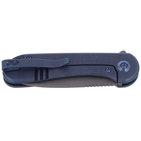 Nóż składany WE Knife Elementum Blue Titanium, Gray Stonewashed CPM-20CV (WE18062X-2)